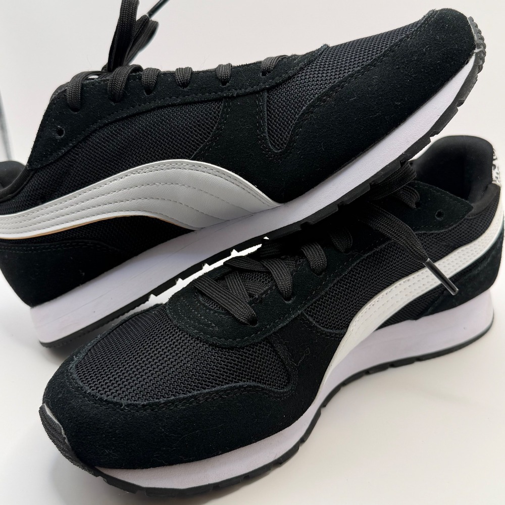 Puma R78 Womens Sneakers Black White Leopard Print 403057-01 Size 8.5 - Picture 2 of 7
